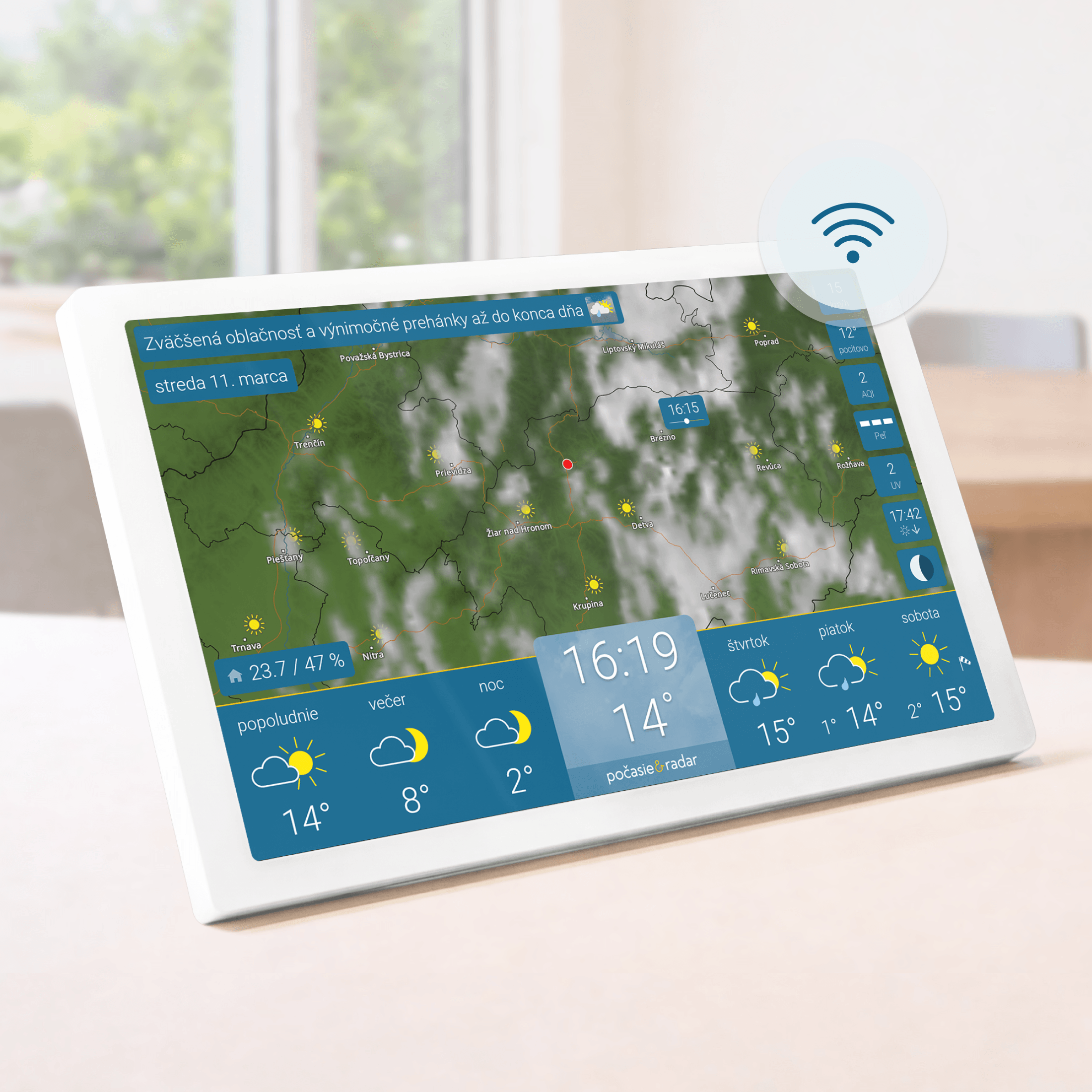 počasie & radar home 4 (Biela)